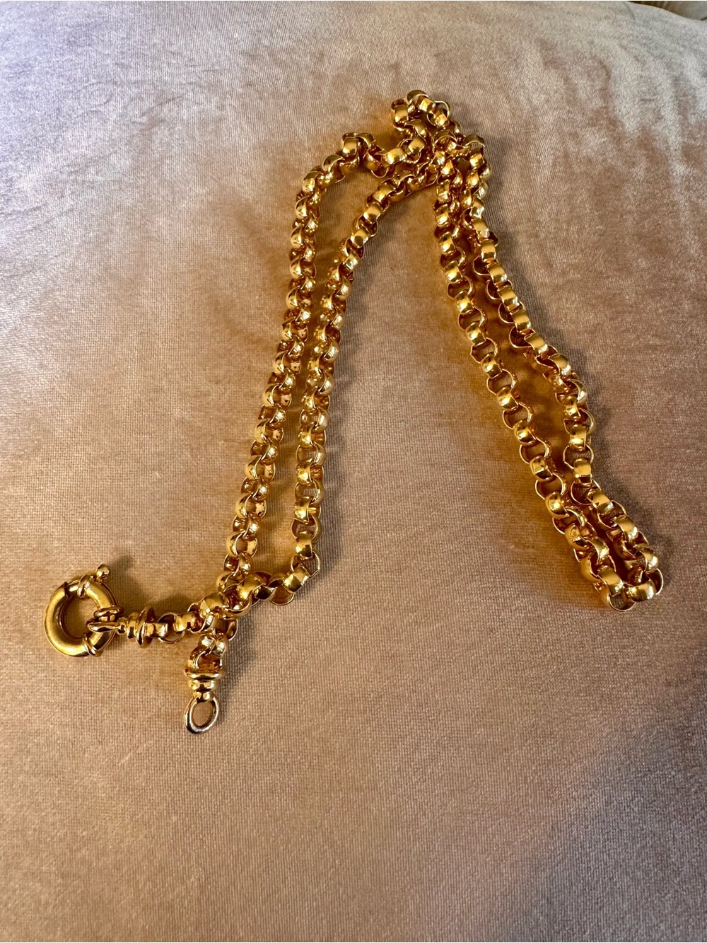 Vintage John River Rollo chain (30 inches) with a decorative round large clasp - Picture 5 of 6